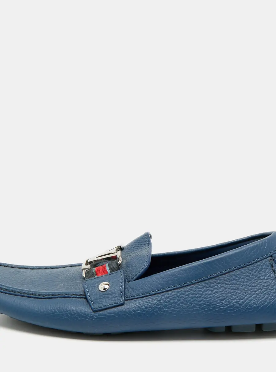 Louis Vuitton Monte Carlo Size 41.5 Blue Leather Loafers