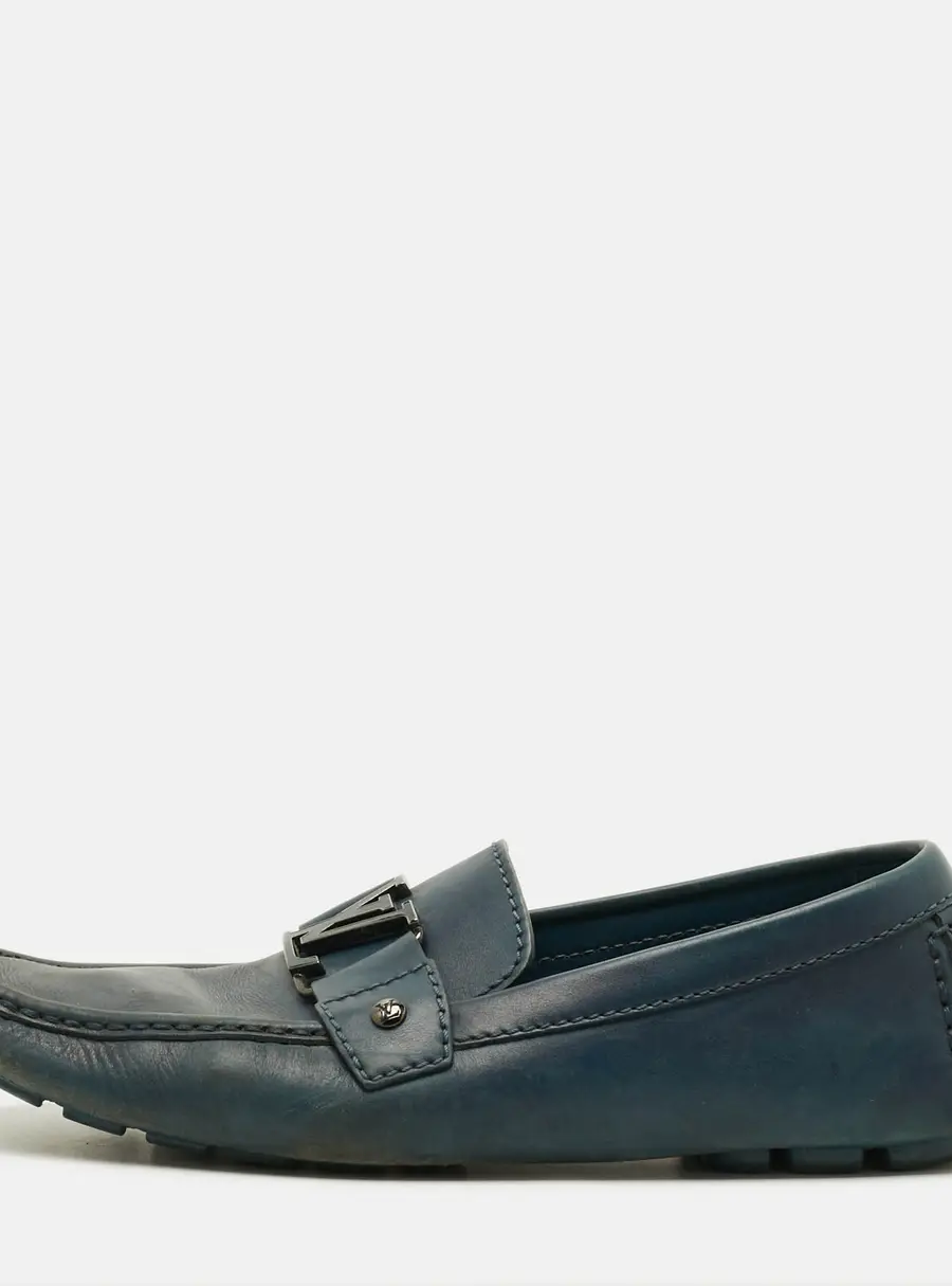 Louis Vuitton Monte Carlo Size 42 Blue Leather Loafers