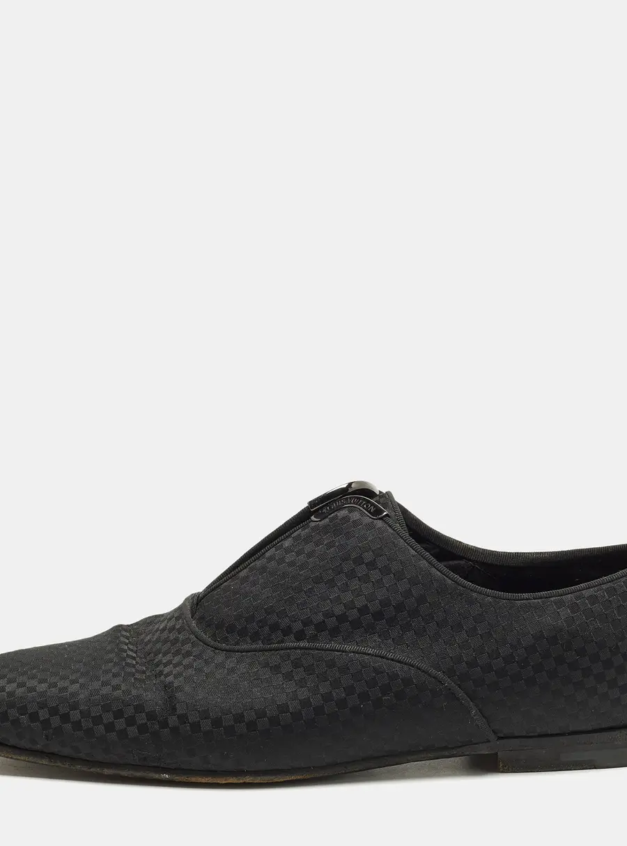Louis Vuitton Solferino Size 41.5 Black Satin Loafers