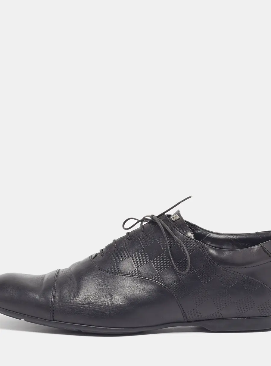 Louis Vuitton Damier Classique Size 43 Black Leather Derby