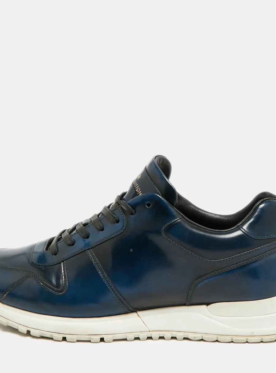 Louis Vuitton Run Away Size 41.5 Navy Blue Leather Low Top Sneakers