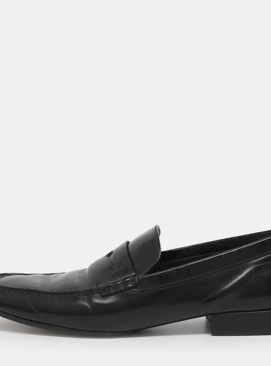 Louis Vuitton Size 45 Black Patent Leather Penny Loafers