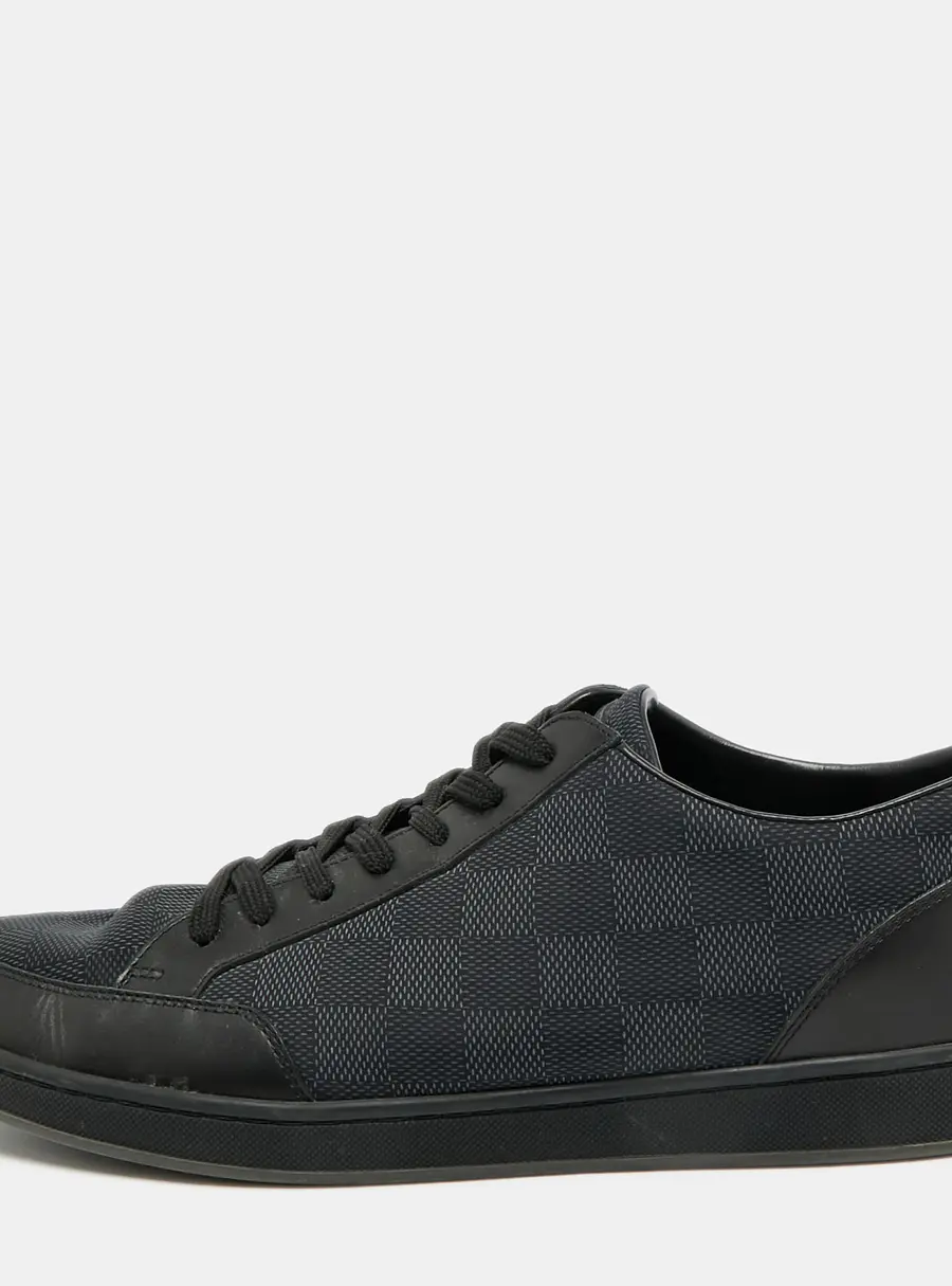 Louis Vuitton Offshore Size 42 Black Damier Graphite Nylon and Leather  Low Top Sneakers