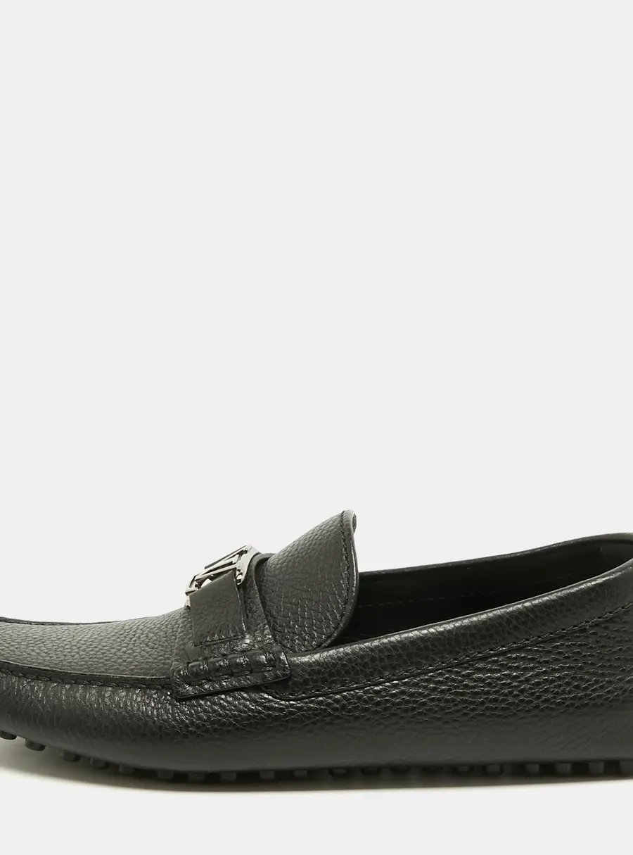 Louis Vuitton Hockenheim Size 40 Black Leather Loafers