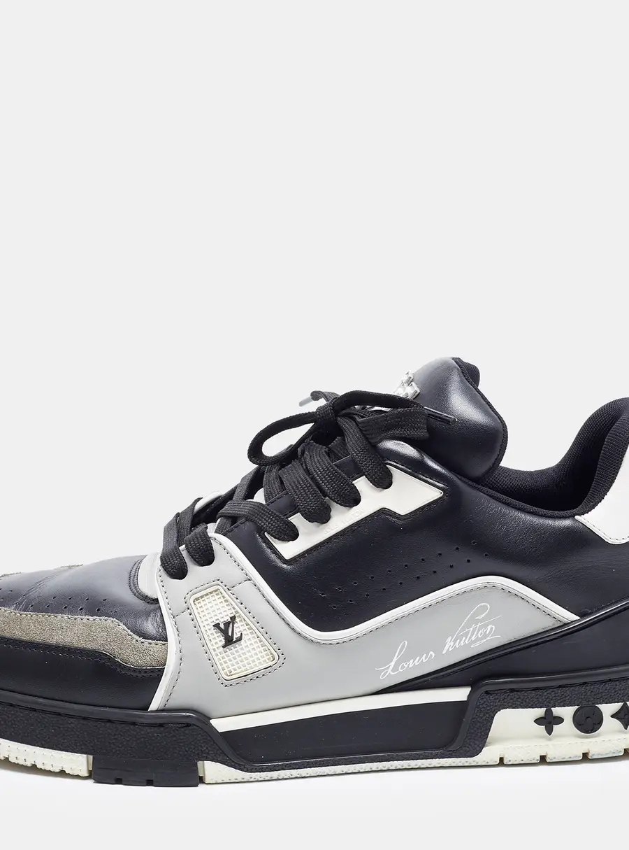 Louis Vuitton LV Trainer Size 42 Multicolor Leather Lace Up Sneakers