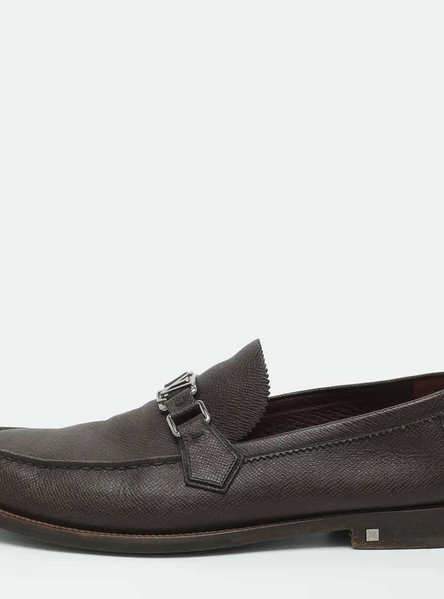 Louis Vuitton Major Size 44.5 Brown Leather Loafers & Moccasins