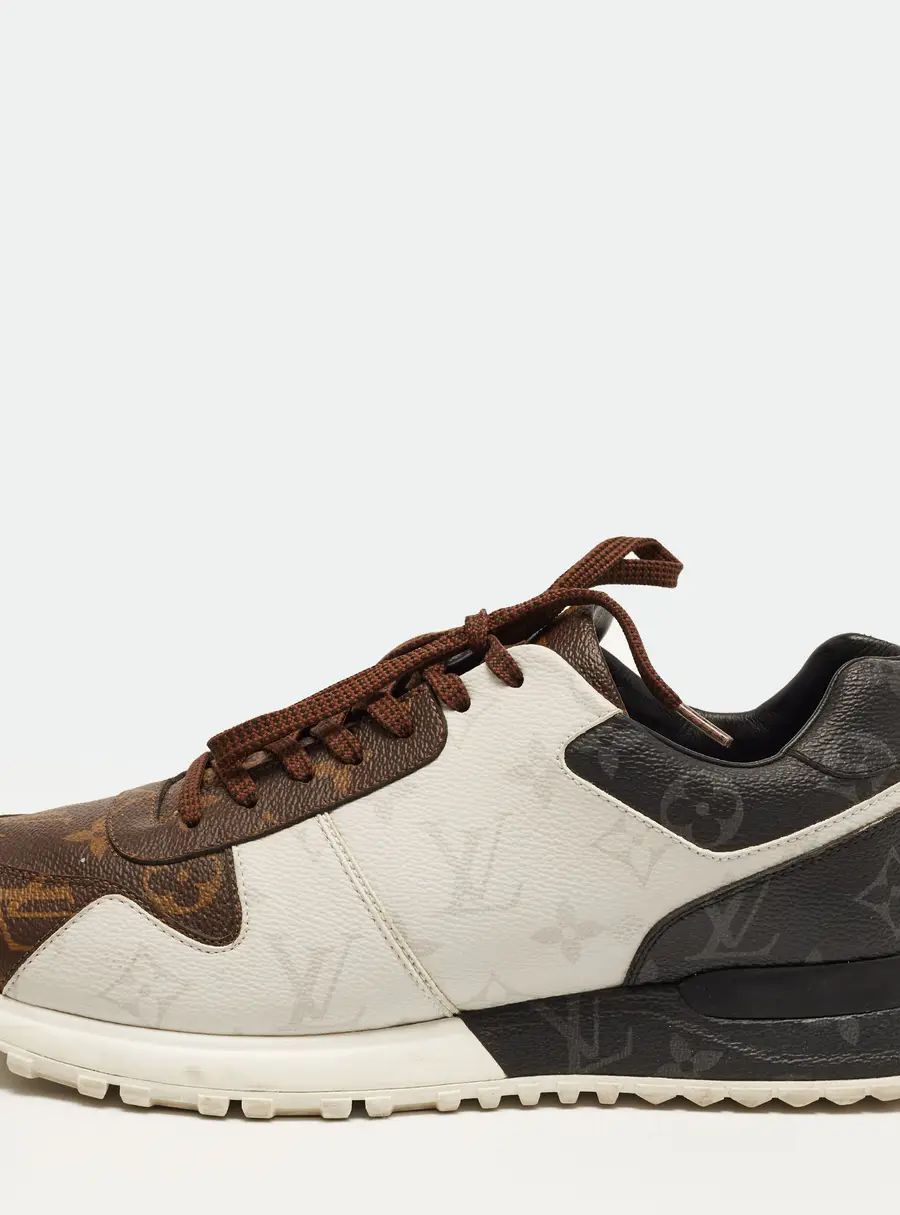 Louis Vuitton Run Away Size 41 Tricolor Monogram Canvas Lace Up Sneakers