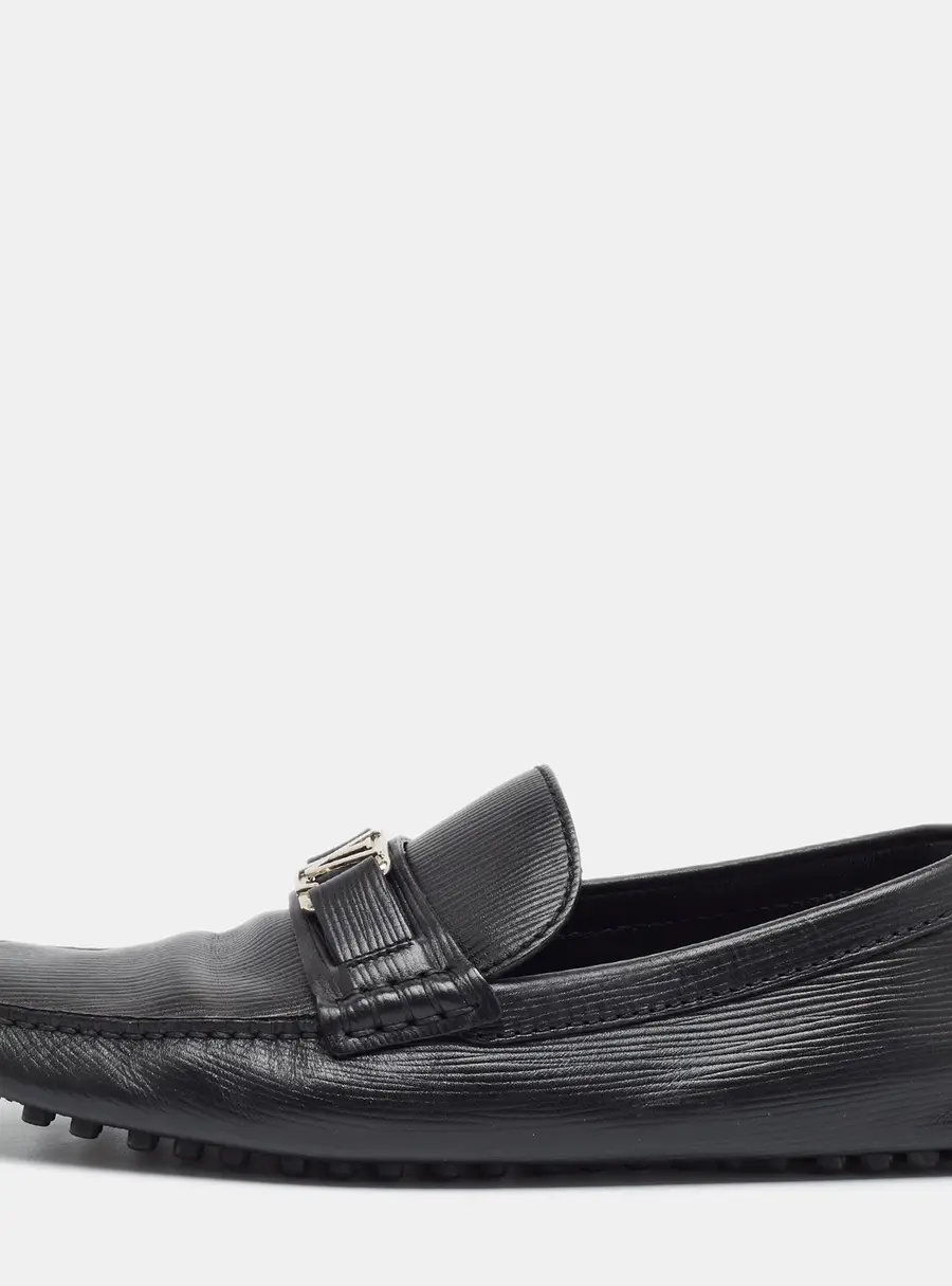 Louis Vuitton Hockenheim Size 42 Black Epi Leather Driver Loafers
