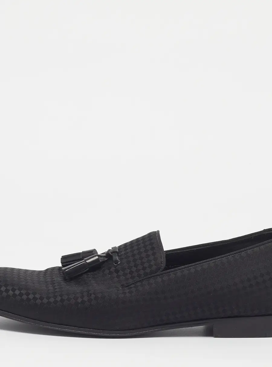 Louis Vuitton Solferino Size 41 Black Jacquard Loafers
