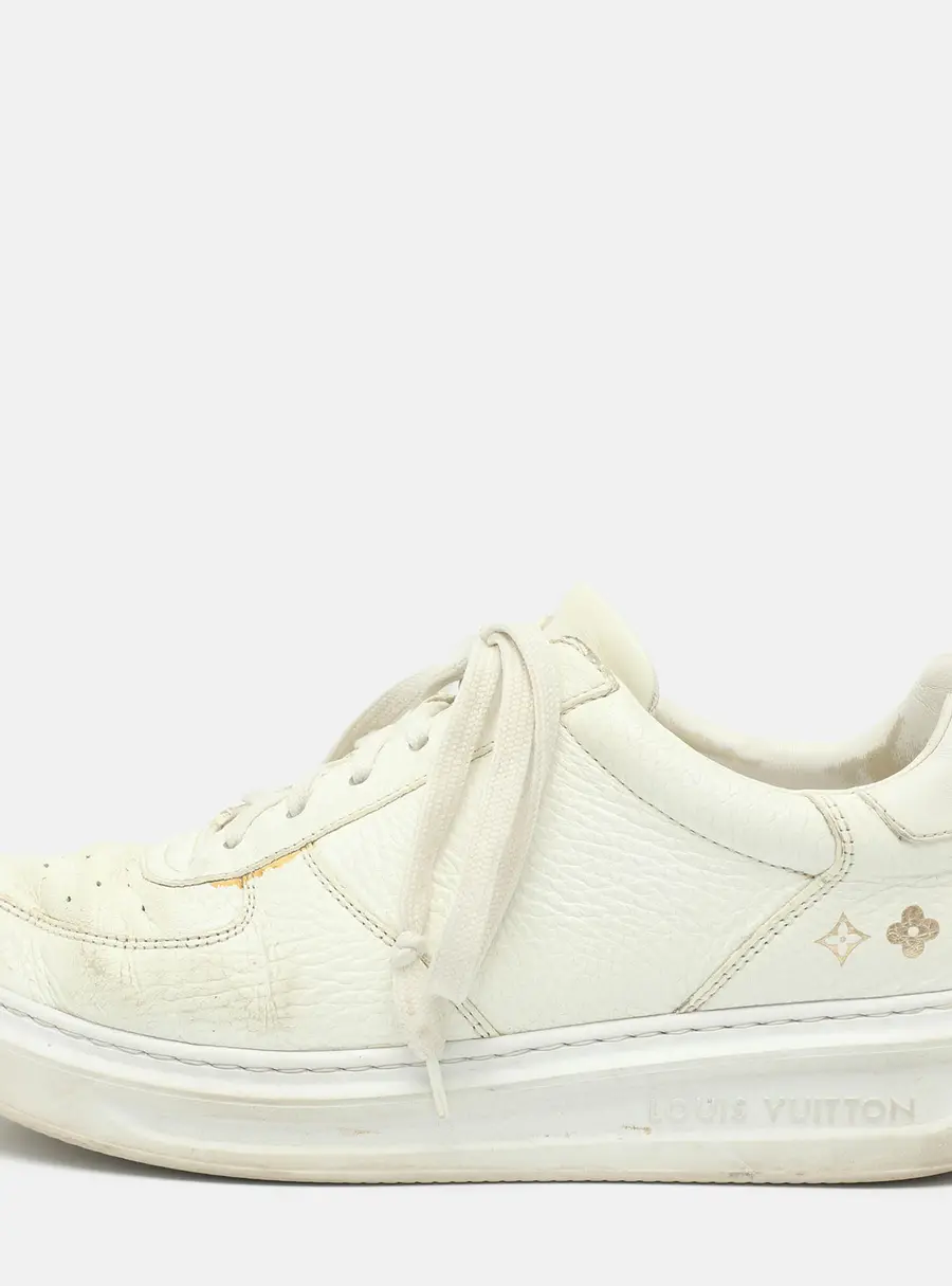 Louis Vuitton Beverly Hills Size 40 White Leather Low Top Sneakers
