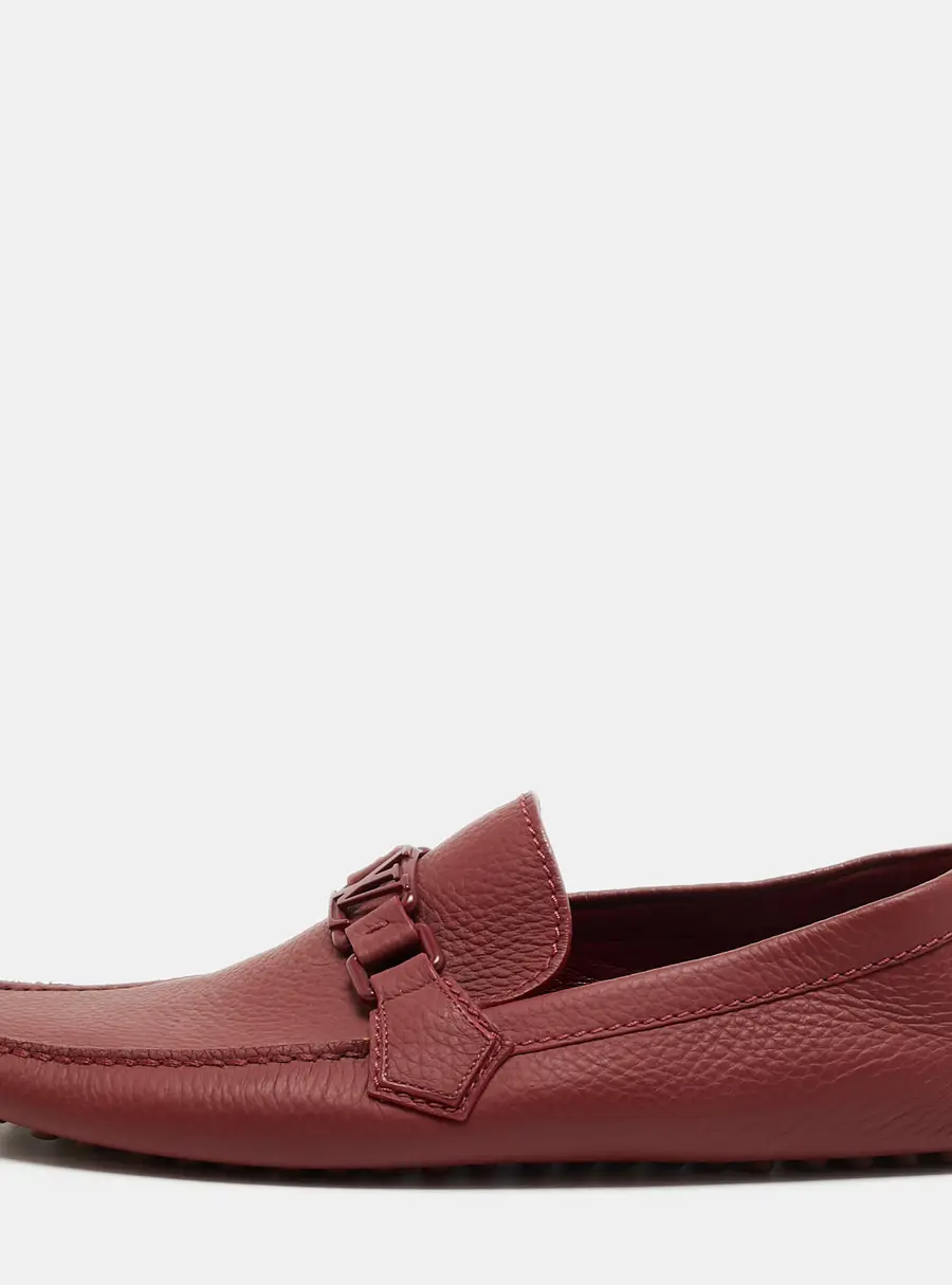 Louis Vuitton Monte Carlo Size 41.5 Burgundy Leather Loafers