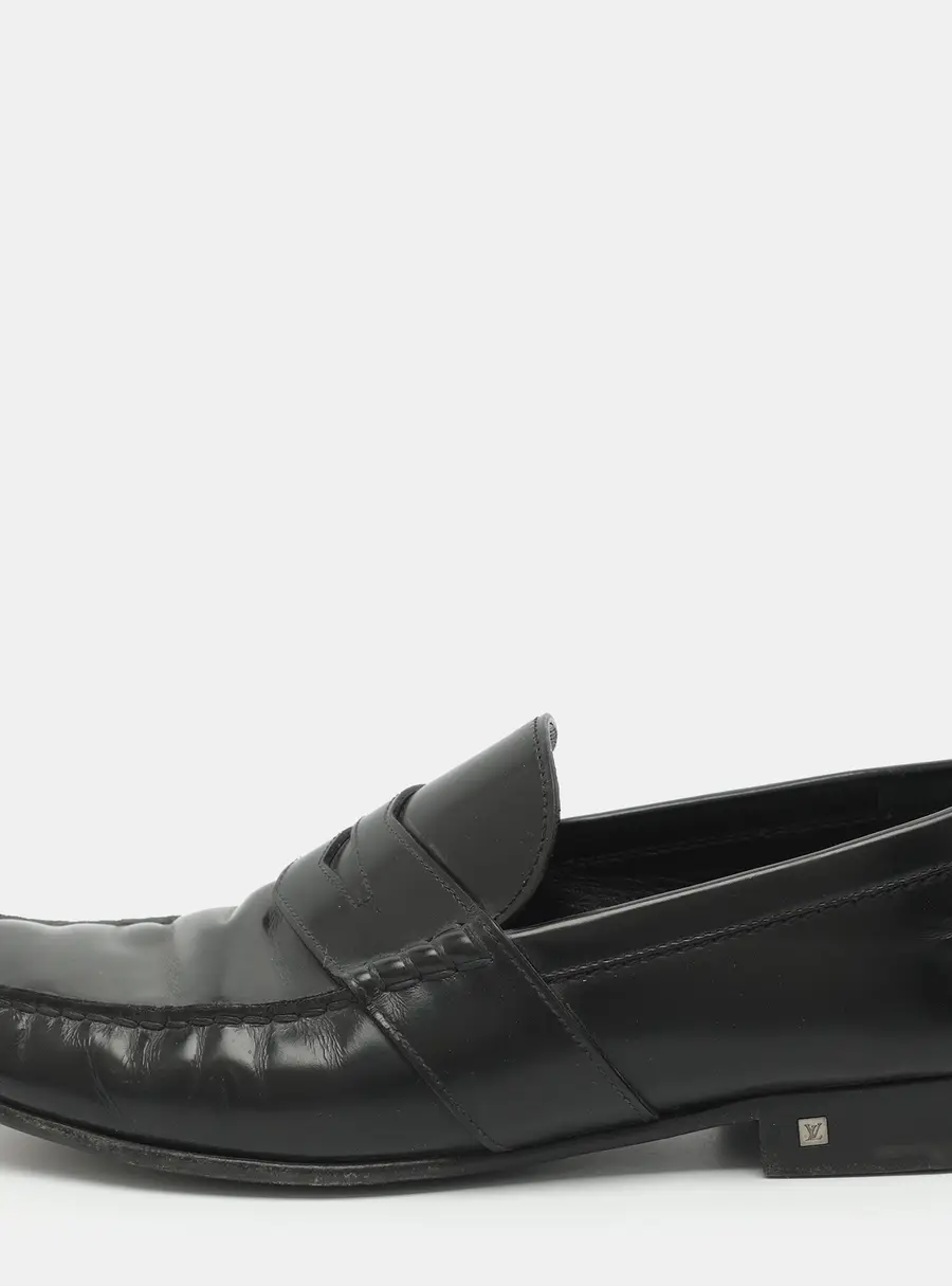 Louis Vuitton Santiago Size 43 Black Leather Loafers & Moccasins