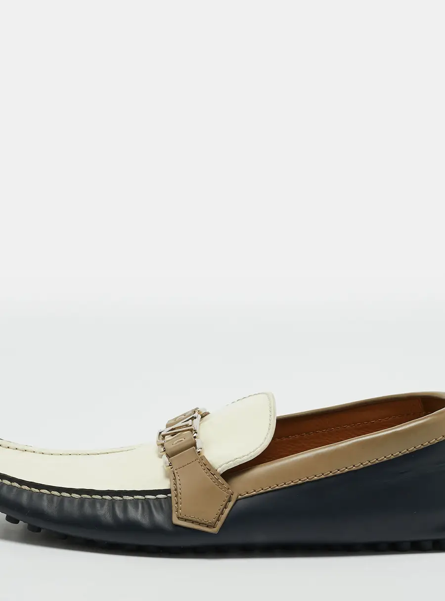 Louis Vuitton Hockenheim Size 43 Tricolor Leather Loafers