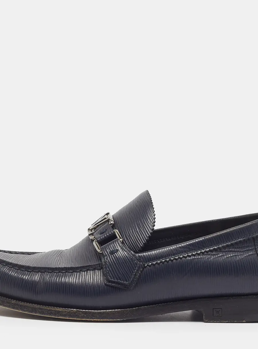 Louis Vuitton Major Size 40 Blue Epi Leather Loafers