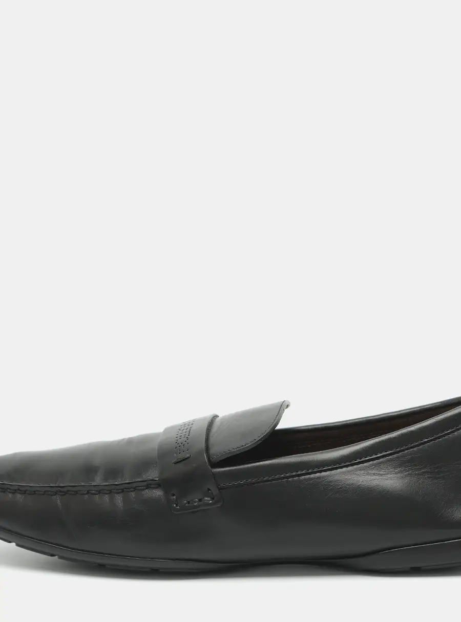 Louis Vuitton Size 44 Black Leather Loafers
