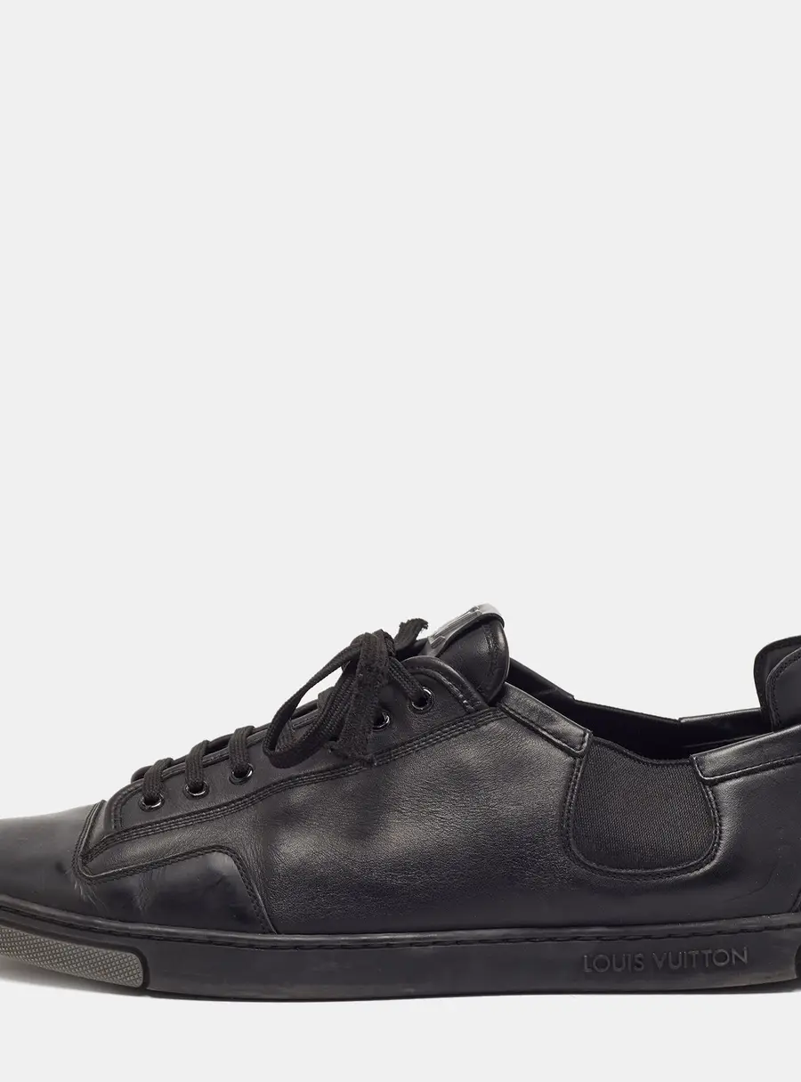 Louis Vuitton Slalom Size 45 Black Leather Low Top Sneakers