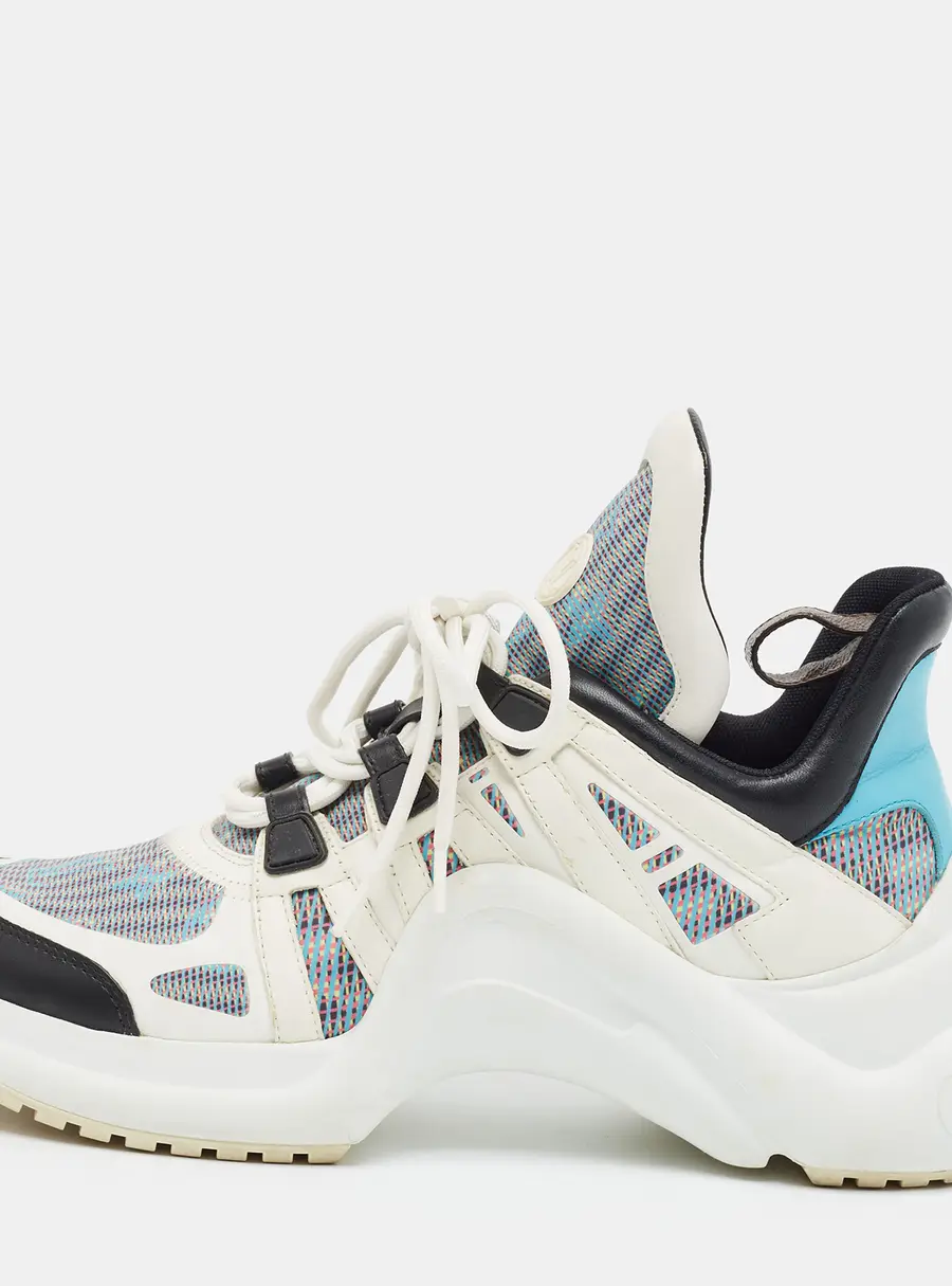 Louis Vuitton LV Archlight Size 42 Multicolor Fabric and Leather Lace Up Sneakers