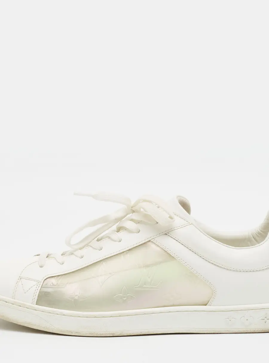 Louis Vuitton Luxembourg Size 42.5 Transparent/White Monogram PVC and Leather Low Top Sneakers