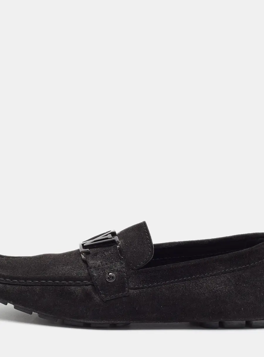 Louis Vuitton Monte Carlo Size 42.5 Black Suede Loafers