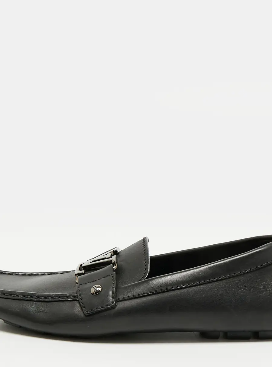 Louis Vuitton Monte Carlo Size 40.5 Black Leather Loafers