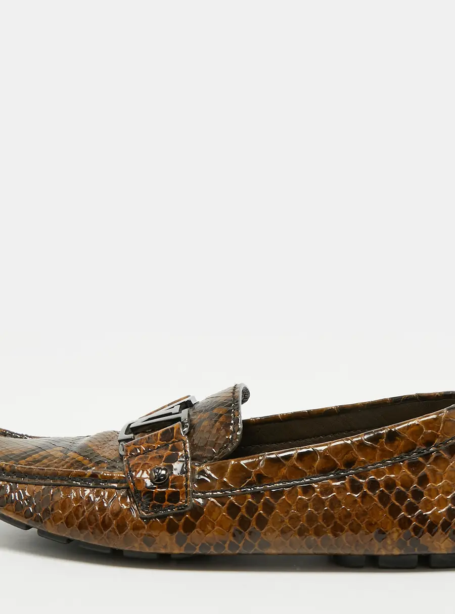 Louis Vuitton Monte Carlo Size 41 Green Python Leather Loafers