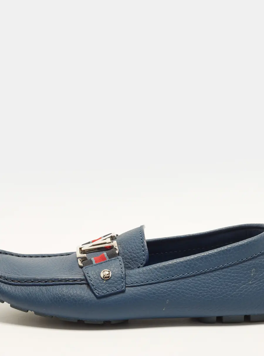 Louis Vuitton Monte Carlo Size 41 Blue Leather Loafers