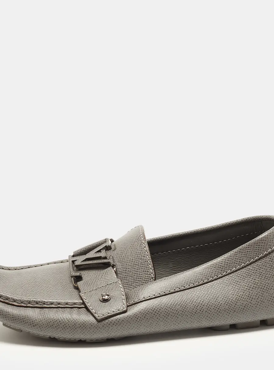 Louis Vuitton Monte Carlo Size 41 Grey Leather Loafers