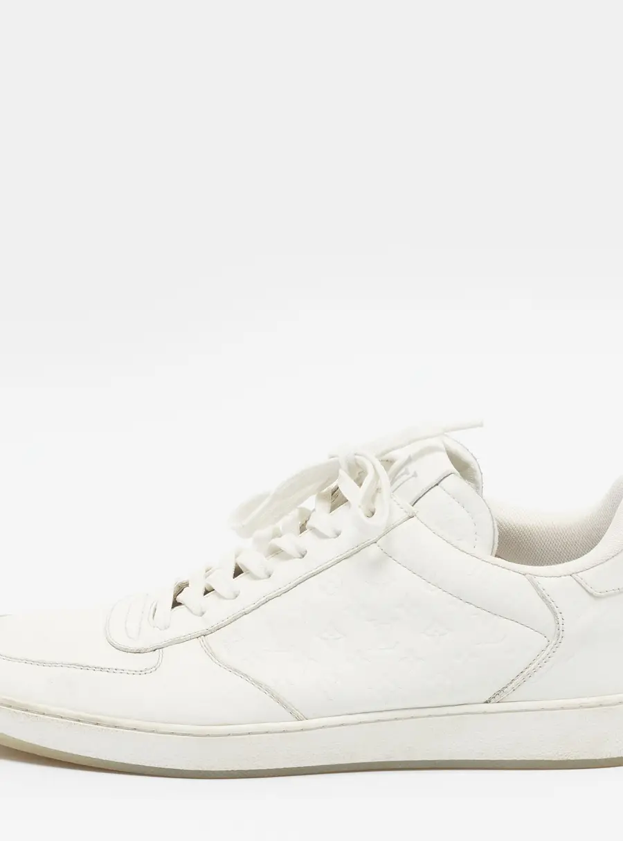 Louis Vuitton Rivoli Size 42 White Leather Lace Up Sneakers