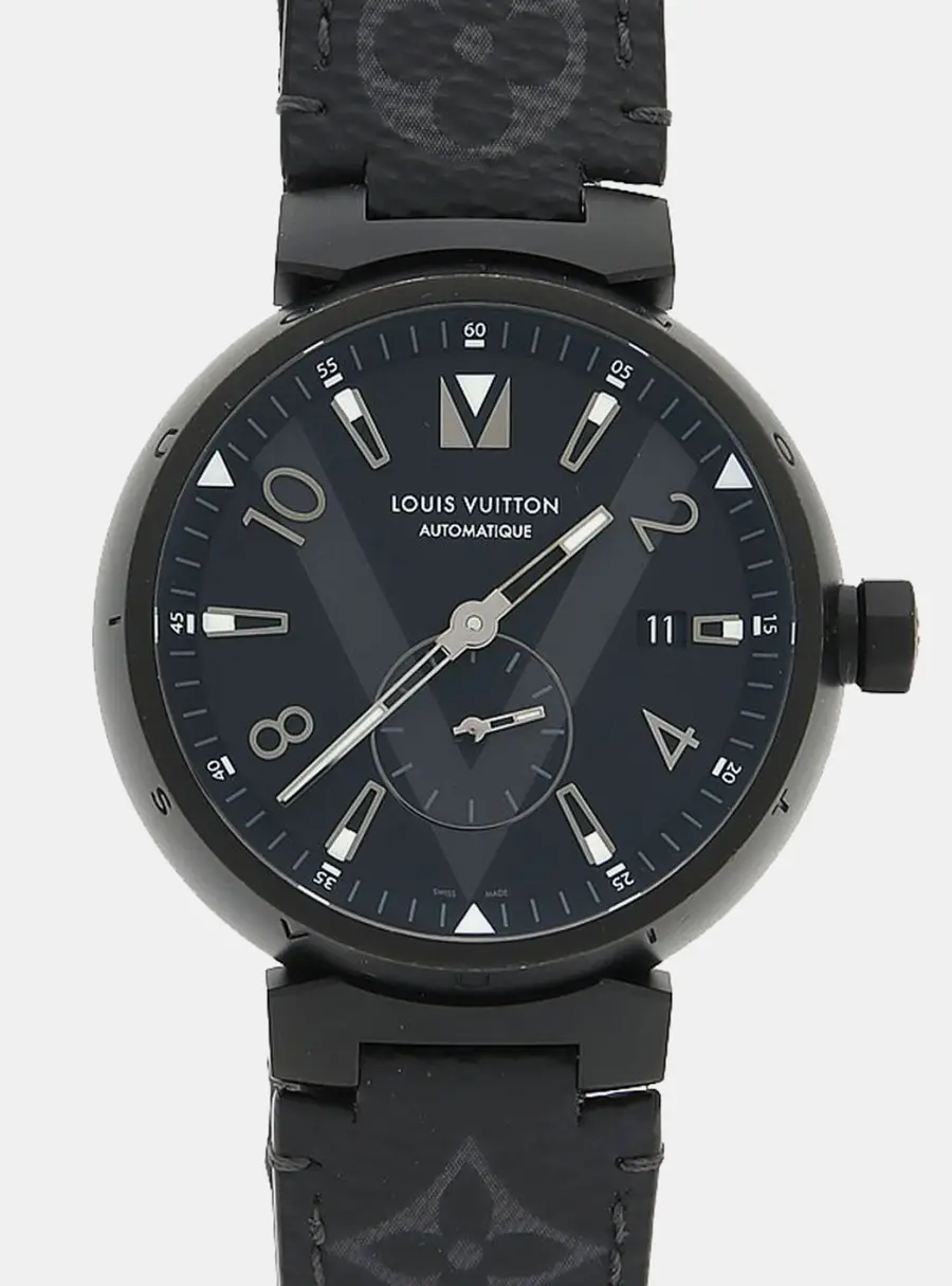 Louis Vuitton Tambour Q1D22 Automatic Stainless Steel Men's Wristwatch 41.5 mm