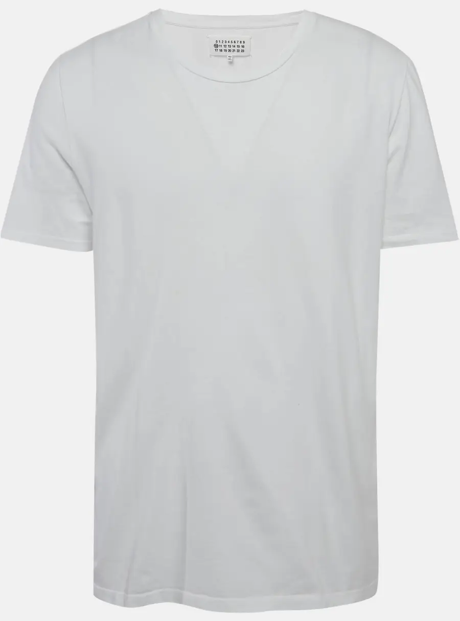 Maison Martin Margiela White Jersey Crewneck T-Shirt XL