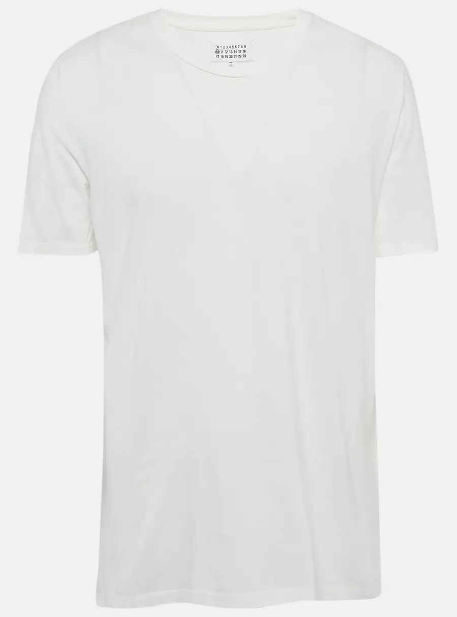 Maison Martin Margiela Off-White Cotton Knit T-Shirt XL
