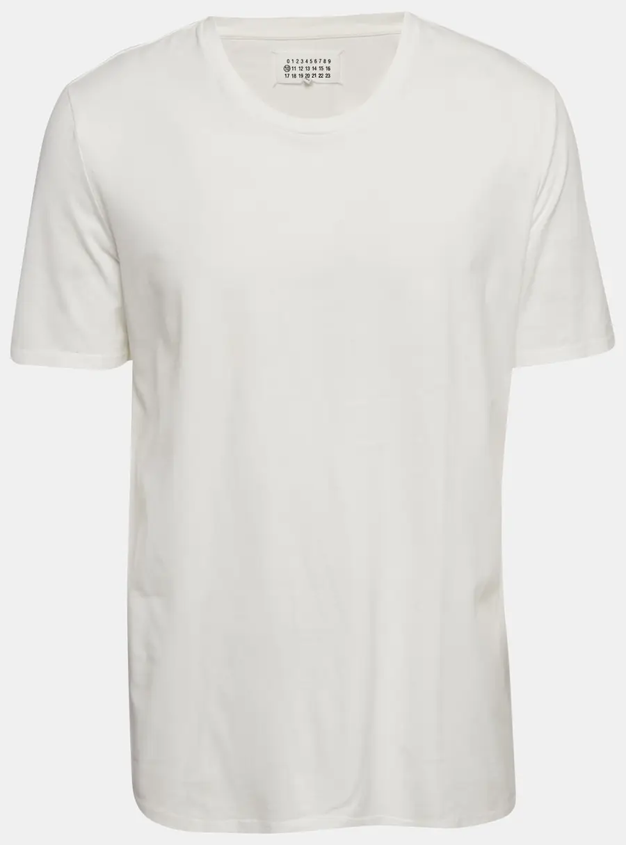 Maison Martin Margiela White Jersey Crewneck T-Shirt XXL