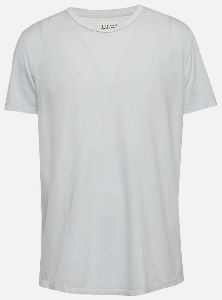 Maison Martin Margiela Light Blue Jersey Crewneck T-Shirt XL