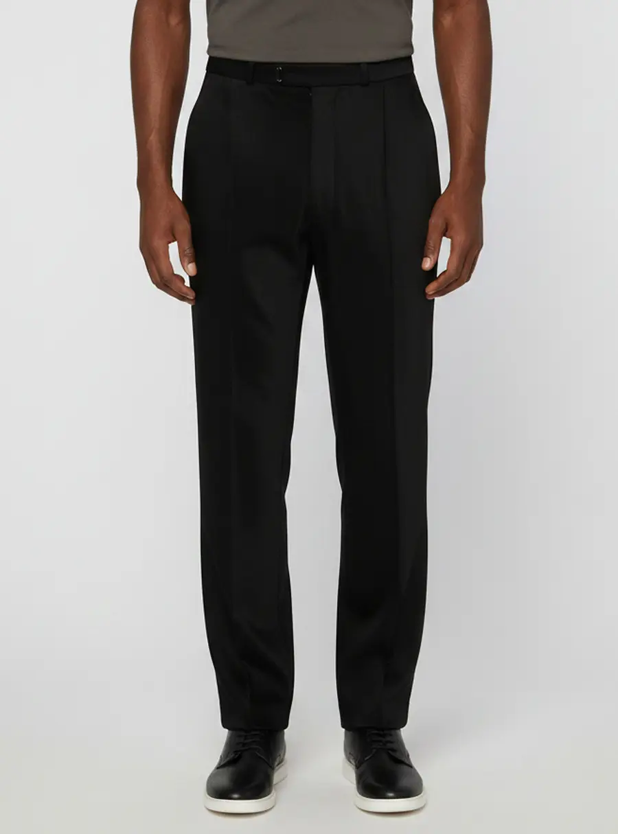 Maison Martin Margiela Black Textured Satin Trousers S