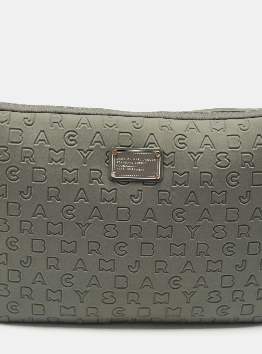 Marc by Marc Jacobs Grey Polyester Dreamy Logo Laptop Case