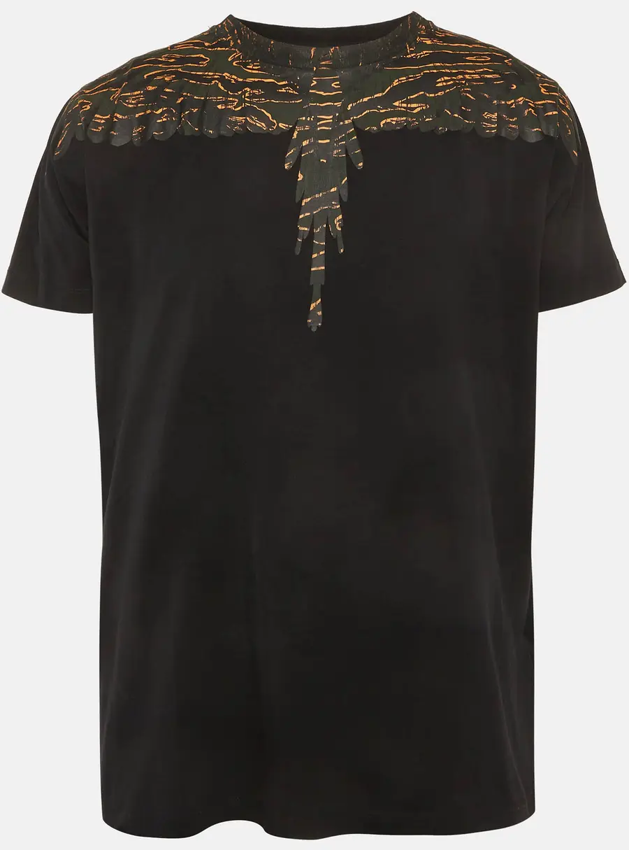 Marcelo Burlon X County Of Milan Black Wings Print Cotton Crewneck T-Shirt L