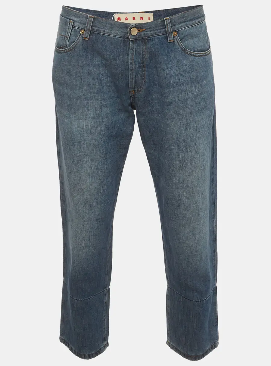 Marni Blue Denim Straight Fit Jeans M/Waist 35"