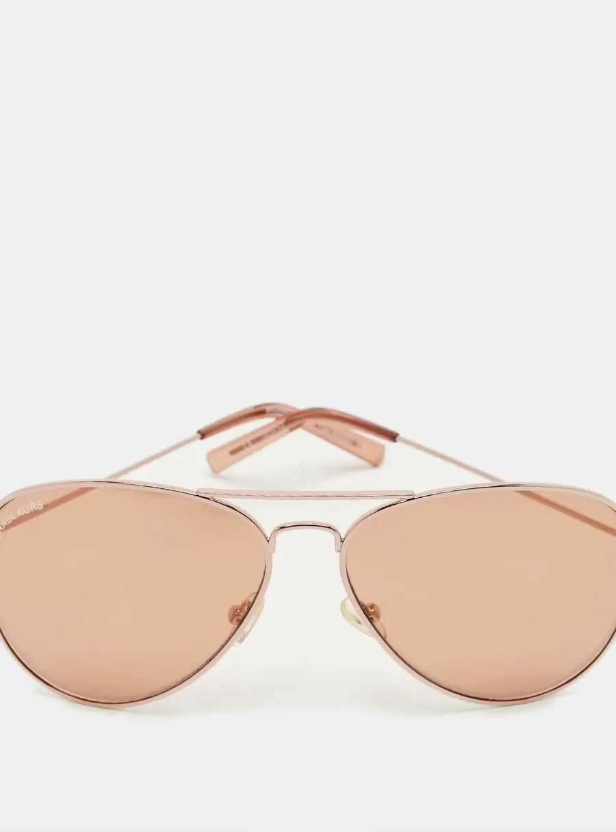 Michael Kors Rose Gold M3005S Kennedy Flash Aviator Sunglasses