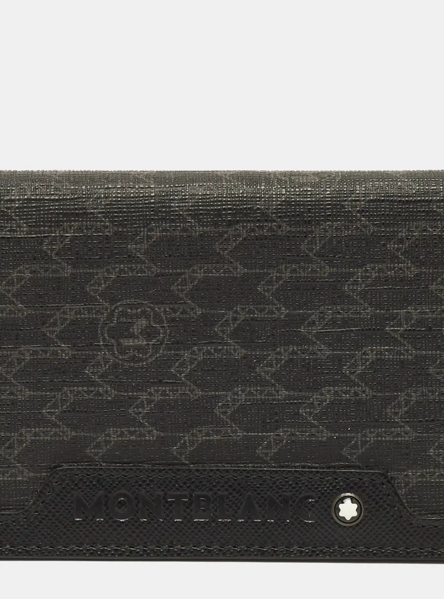 Montblanc Meisterstuck Black/Grey M Gram Coated Canvas Business Card Holder