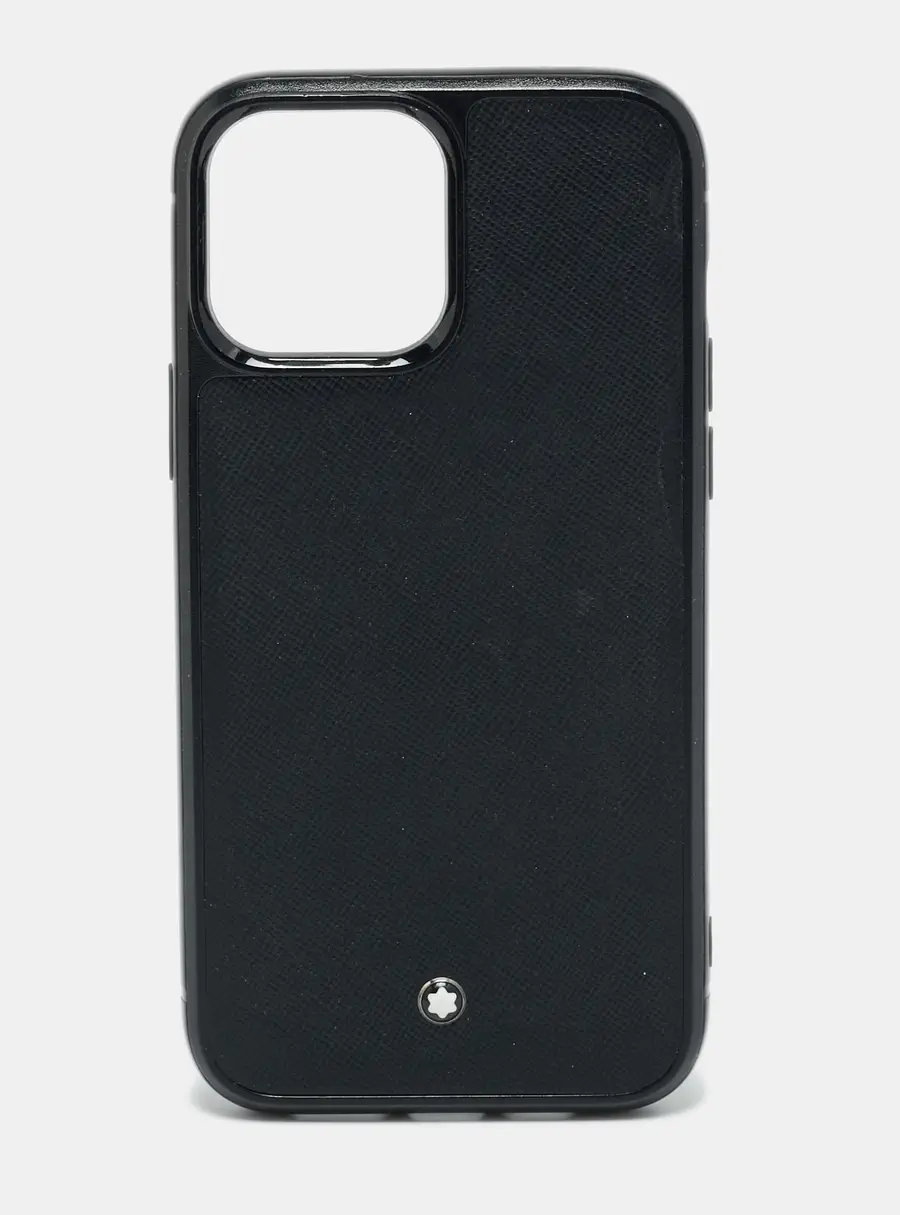Montblanc Sartorial Black Rubber iPhone 14 Pro Case