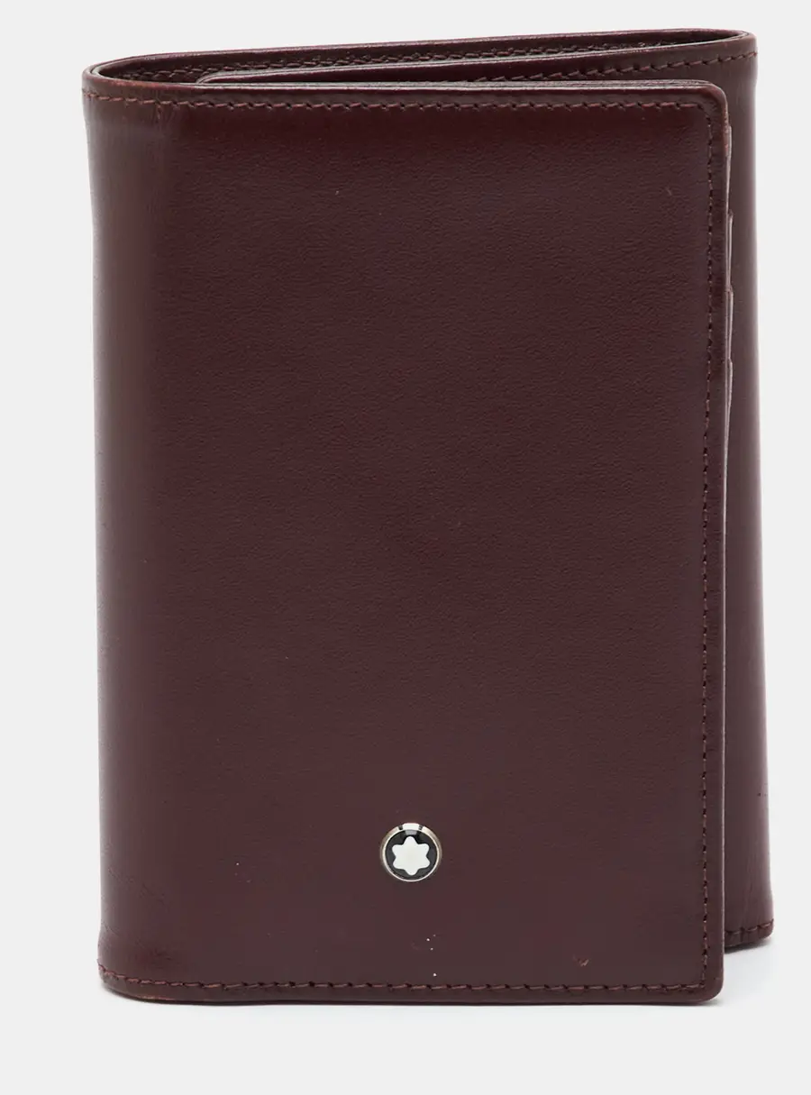 Montblanc Meisterstuck Burgundy Leather Business Card Holder
