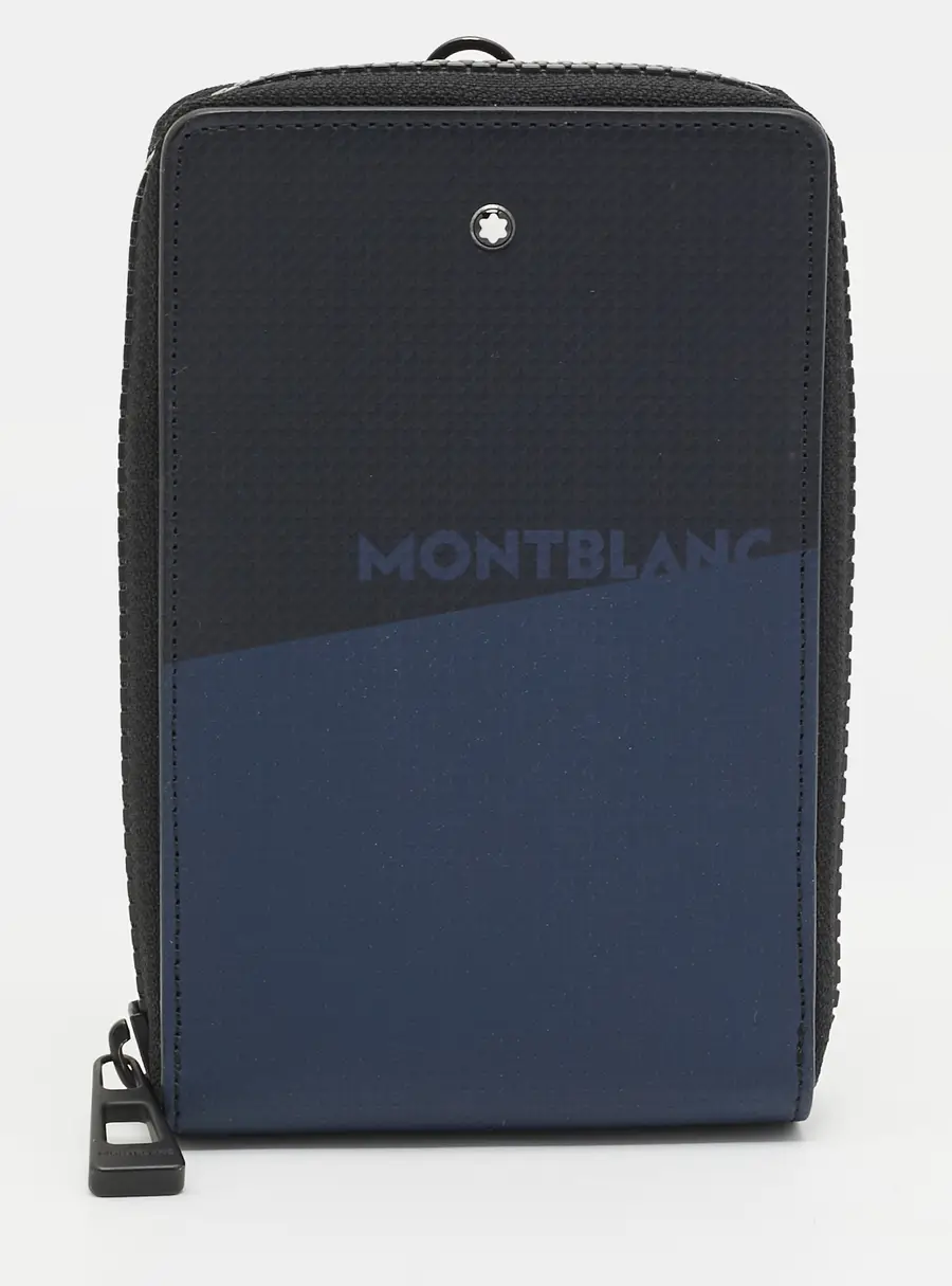 Montblanc Extreme 2.0 Black/Blue Textured Leather Pouch