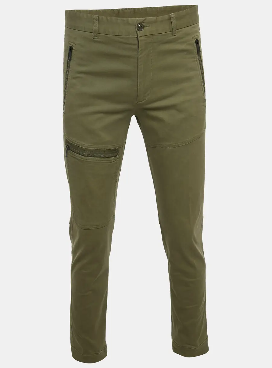 Moncler Green Gabardine Cargo Pants S
