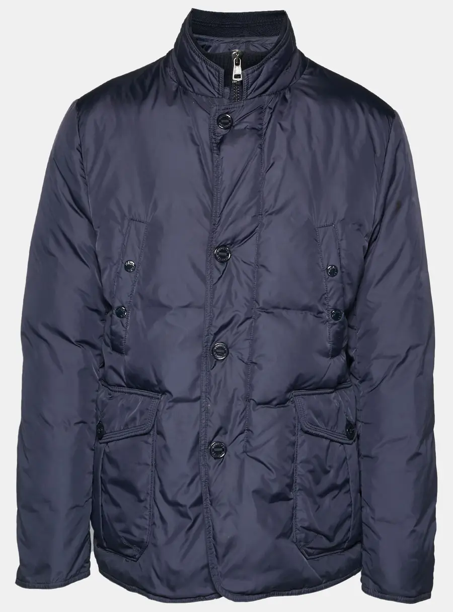 Moncler Navy Blue Synthetic Quilted Jacket XXL