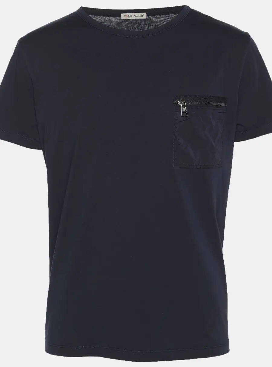 Moncler Navy Blue Jersey T-Shirt L