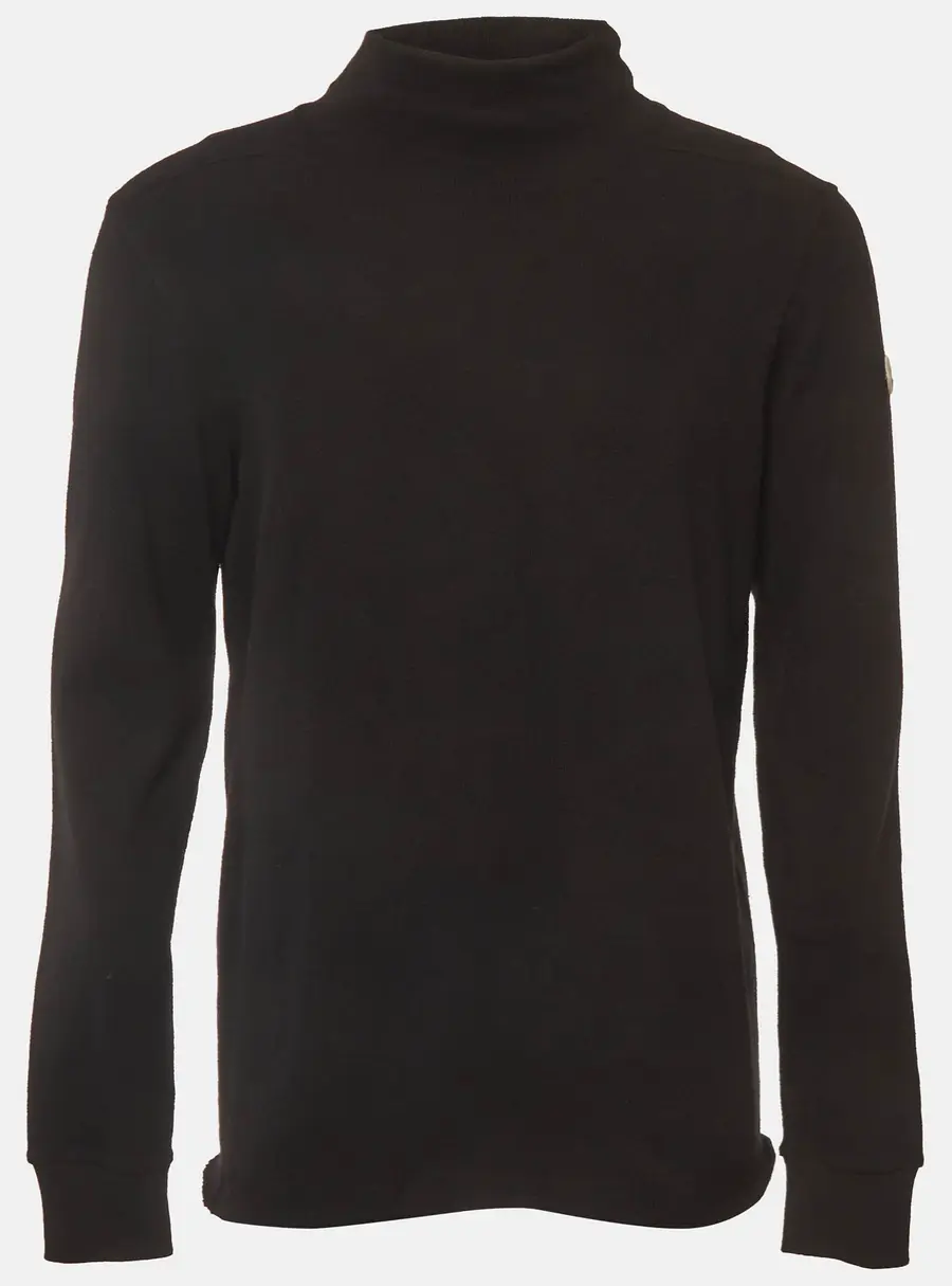 Moncler Black Cotton Knit Turtle Neck Sweatshirt M