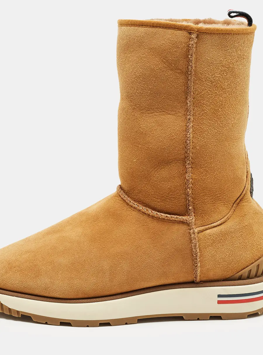 Moncler Size 42 Brown Suede Ankle Length Boots