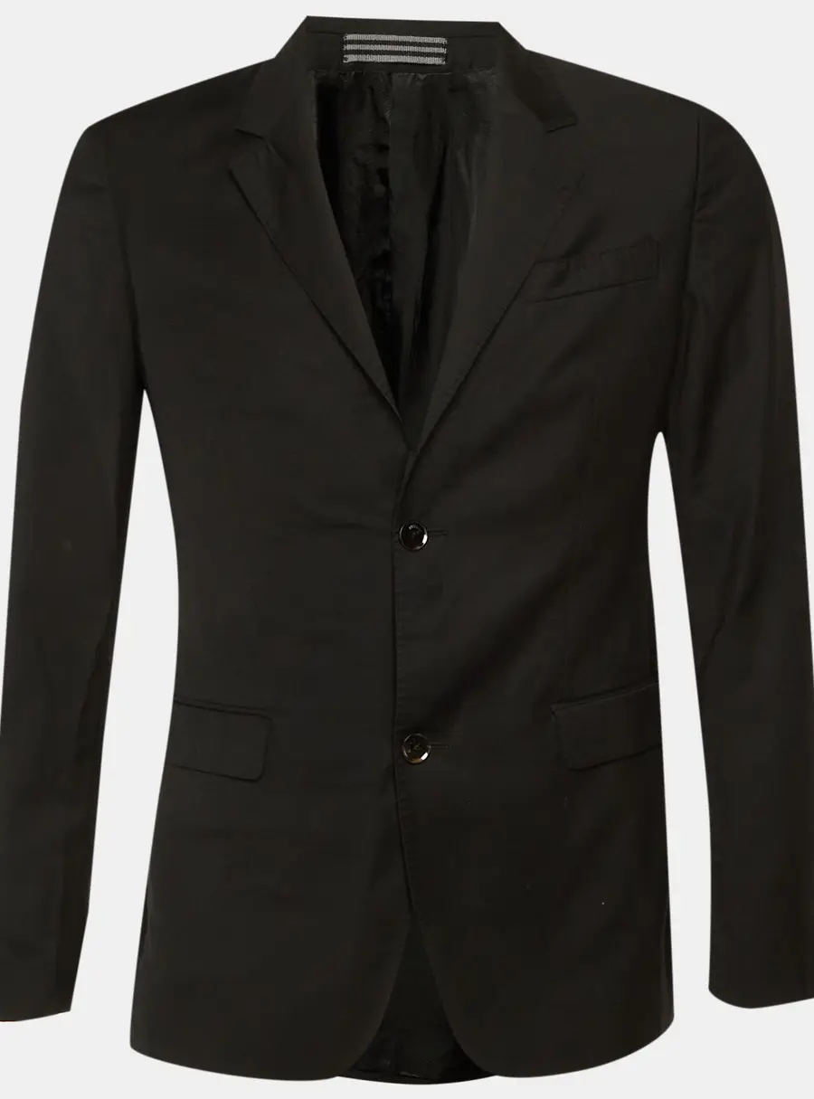 Moschino Black Wool Blend Single Breasted Blazer S