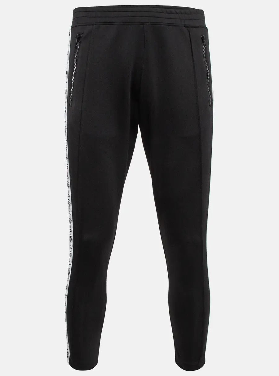 Moschino Couture Black Logo Side Strip Stretch Knit Track Pants S
