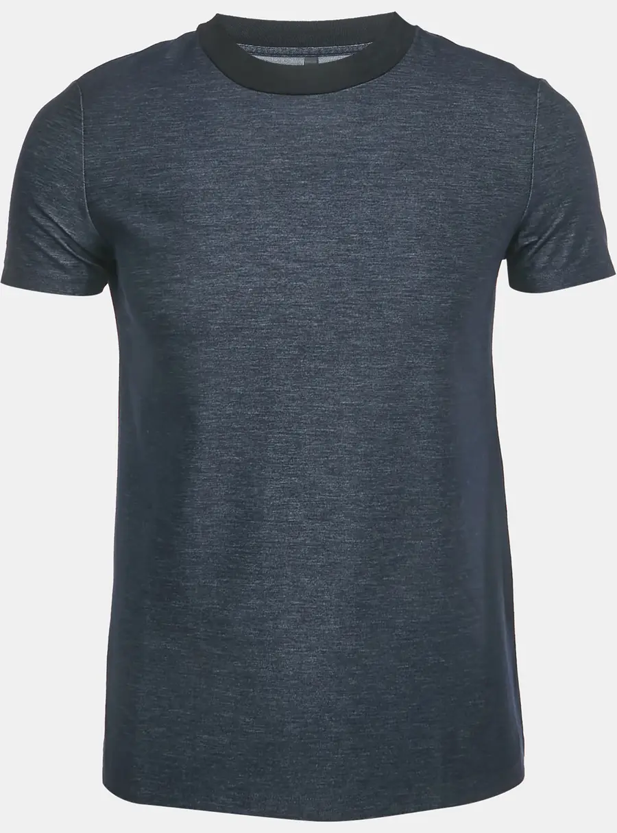 Neil Barrett Navy Blue Cotton Blend Crew Neck T-Shirt XS